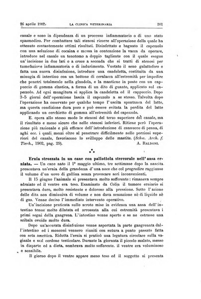 La clinica veterinaria rivista di medicina e chirurgia pratica degli animali domestici