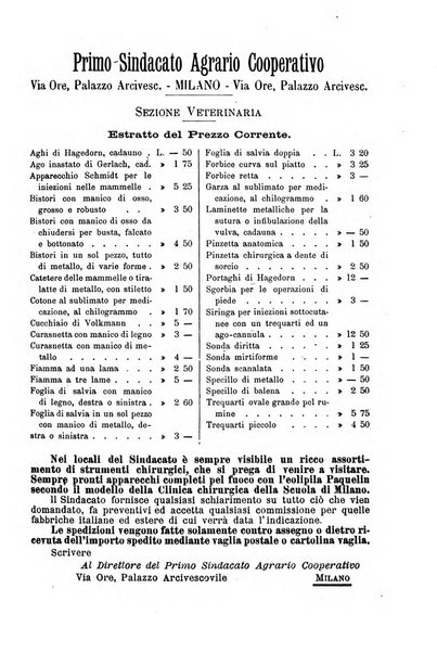 La clinica veterinaria rivista di medicina e chirurgia pratica degli animali domestici