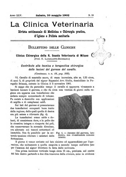 La clinica veterinaria rivista di medicina e chirurgia pratica degli animali domestici