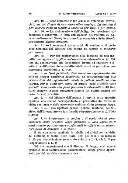 La clinica veterinaria rivista di medicina e chirurgia pratica degli animali domestici