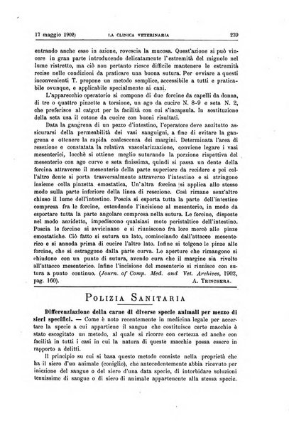 La clinica veterinaria rivista di medicina e chirurgia pratica degli animali domestici