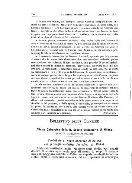 La clinica veterinaria rivista di medicina e chirurgia pratica degli animali domestici