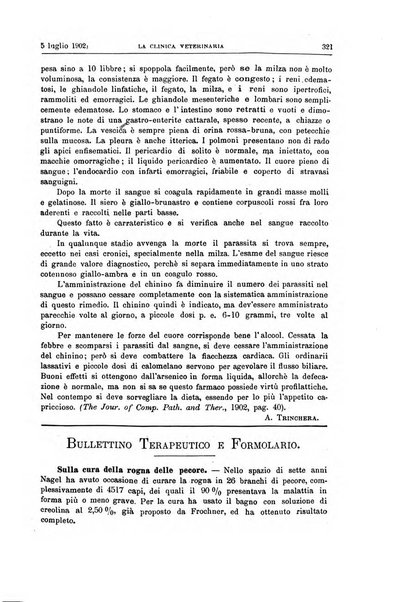 La clinica veterinaria rivista di medicina e chirurgia pratica degli animali domestici