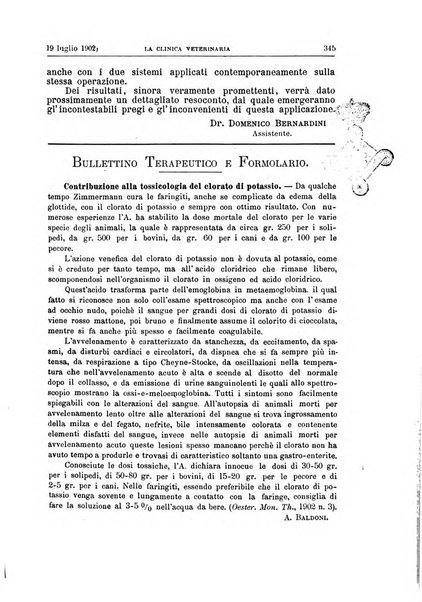 La clinica veterinaria rivista di medicina e chirurgia pratica degli animali domestici