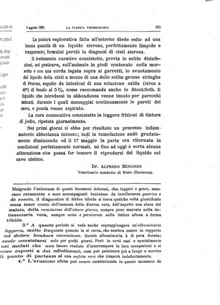 La clinica veterinaria rivista di medicina e chirurgia pratica degli animali domestici