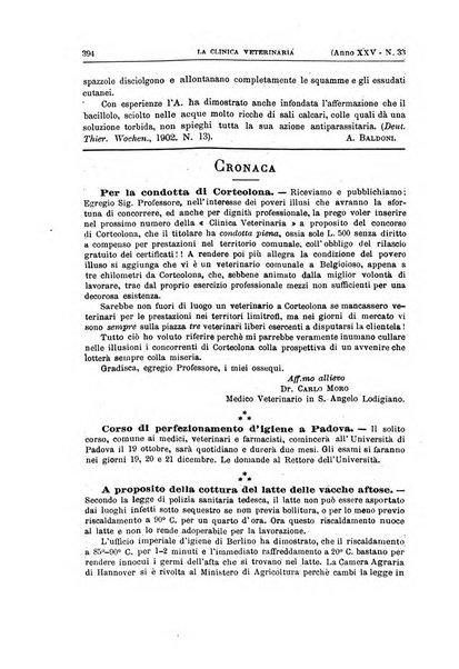 La clinica veterinaria rivista di medicina e chirurgia pratica degli animali domestici