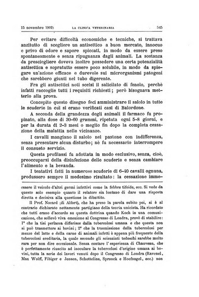 La clinica veterinaria rivista di medicina e chirurgia pratica degli animali domestici