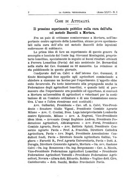 La clinica veterinaria rivista di medicina e chirurgia pratica degli animali domestici