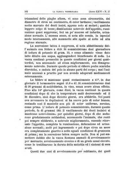 La clinica veterinaria rivista di medicina e chirurgia pratica degli animali domestici