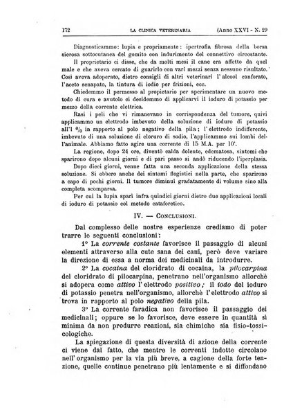 La clinica veterinaria rivista di medicina e chirurgia pratica degli animali domestici