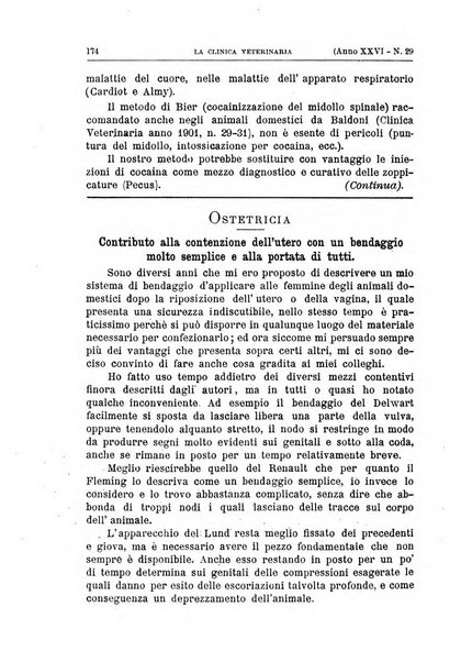 La clinica veterinaria rivista di medicina e chirurgia pratica degli animali domestici