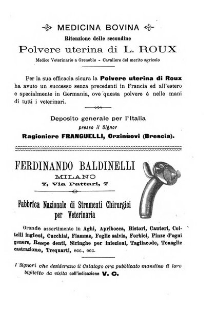 La clinica veterinaria rivista di medicina e chirurgia pratica degli animali domestici