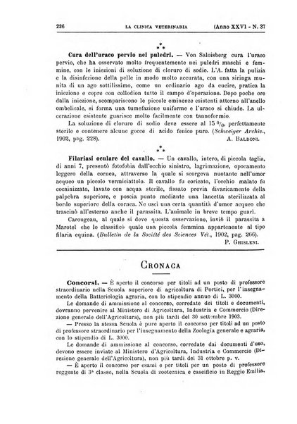 La clinica veterinaria rivista di medicina e chirurgia pratica degli animali domestici