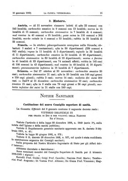 La clinica veterinaria rivista di medicina e chirurgia pratica degli animali domestici