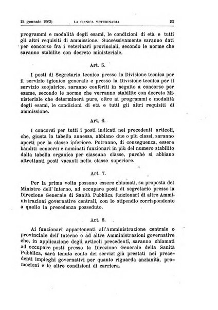 La clinica veterinaria rivista di medicina e chirurgia pratica degli animali domestici