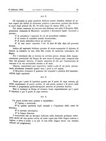 La clinica veterinaria rivista di medicina e chirurgia pratica degli animali domestici