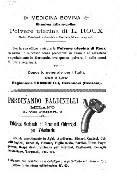 La clinica veterinaria rivista di medicina e chirurgia pratica degli animali domestici