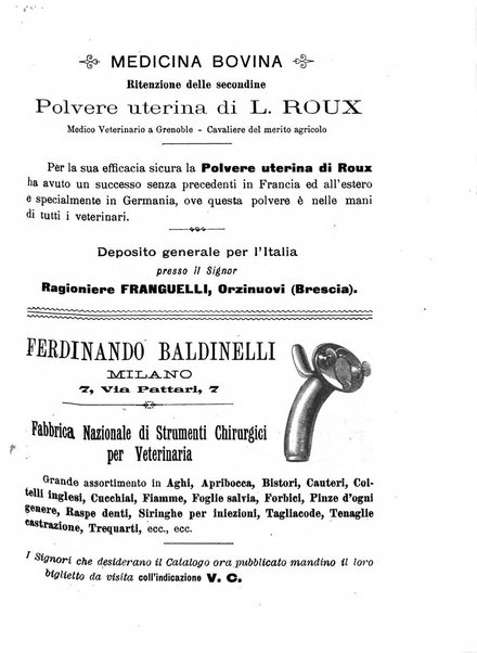 La clinica veterinaria rivista di medicina e chirurgia pratica degli animali domestici