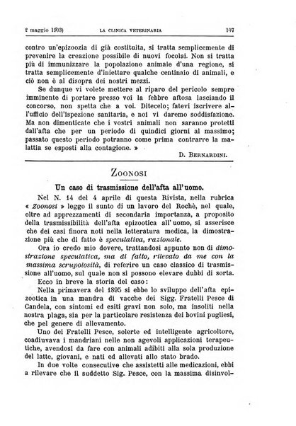 La clinica veterinaria rivista di medicina e chirurgia pratica degli animali domestici