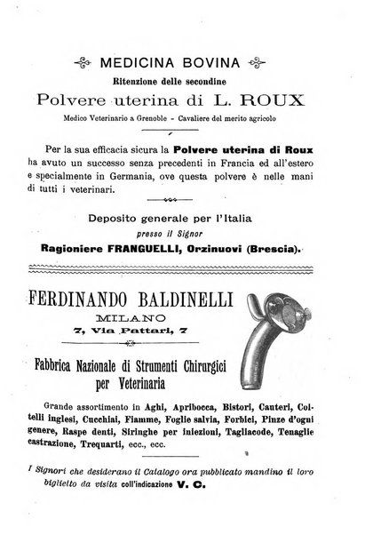 La clinica veterinaria rivista di medicina e chirurgia pratica degli animali domestici