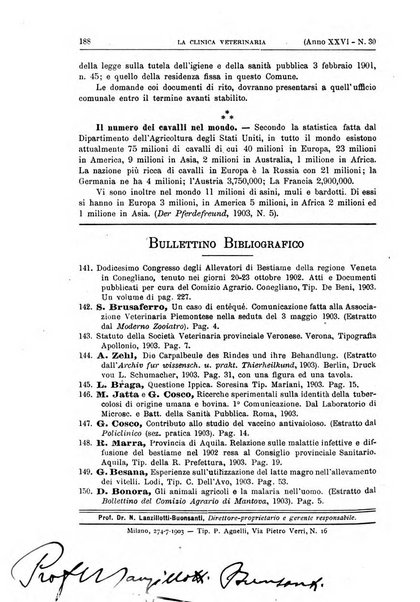 La clinica veterinaria rivista di medicina e chirurgia pratica degli animali domestici