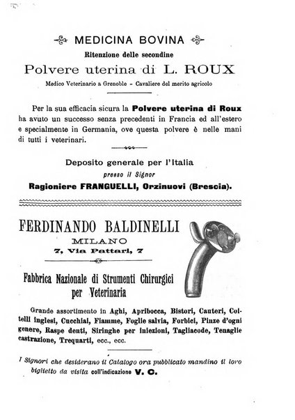 La clinica veterinaria rivista di medicina e chirurgia pratica degli animali domestici