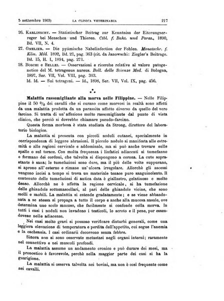 La clinica veterinaria rivista di medicina e chirurgia pratica degli animali domestici