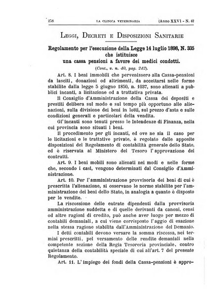 La clinica veterinaria rivista di medicina e chirurgia pratica degli animali domestici