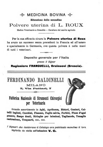 La clinica veterinaria rivista di medicina e chirurgia pratica degli animali domestici