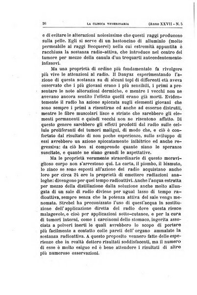 La clinica veterinaria rivista di medicina e chirurgia pratica degli animali domestici