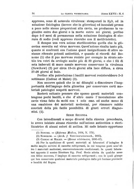 La clinica veterinaria rivista di medicina e chirurgia pratica degli animali domestici