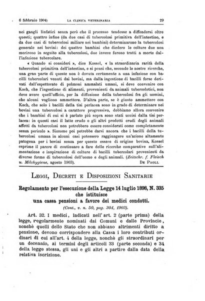 La clinica veterinaria rivista di medicina e chirurgia pratica degli animali domestici