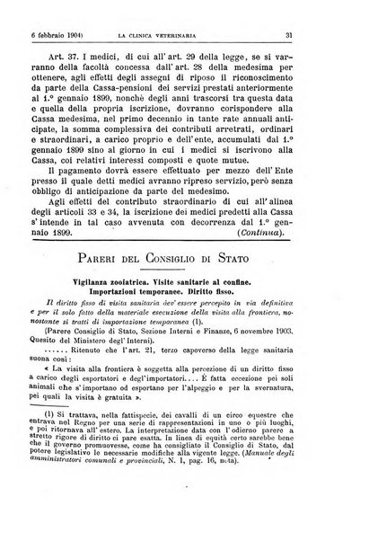 La clinica veterinaria rivista di medicina e chirurgia pratica degli animali domestici