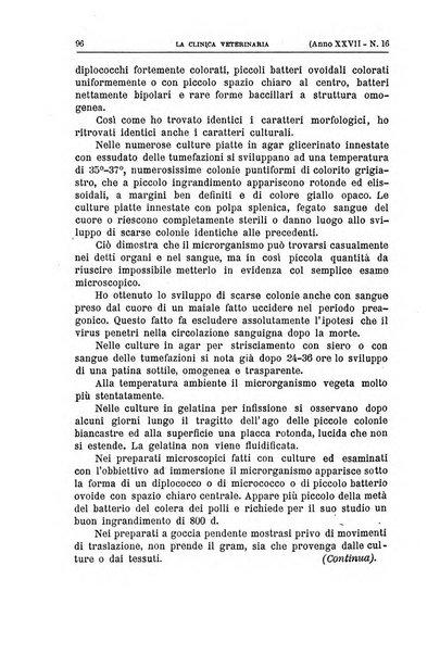 La clinica veterinaria rivista di medicina e chirurgia pratica degli animali domestici