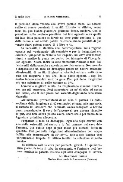 La clinica veterinaria rivista di medicina e chirurgia pratica degli animali domestici