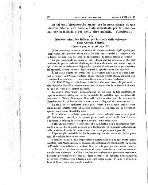 La clinica veterinaria rivista di medicina e chirurgia pratica degli animali domestici