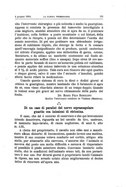 La clinica veterinaria rivista di medicina e chirurgia pratica degli animali domestici