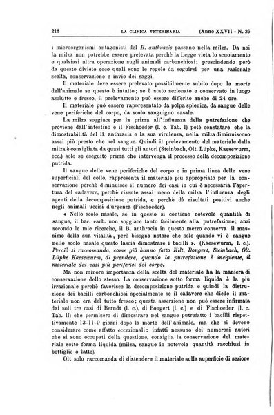 La clinica veterinaria rivista di medicina e chirurgia pratica degli animali domestici