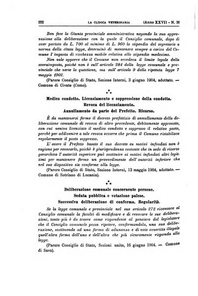 La clinica veterinaria rivista di medicina e chirurgia pratica degli animali domestici