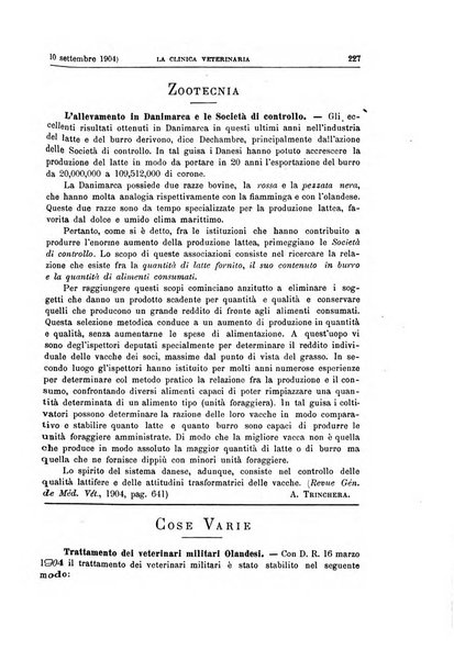 La clinica veterinaria rivista di medicina e chirurgia pratica degli animali domestici