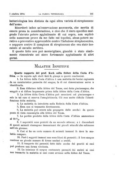 La clinica veterinaria rivista di medicina e chirurgia pratica degli animali domestici