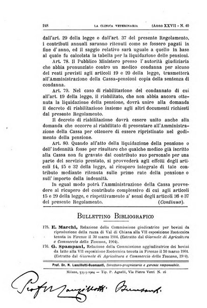 La clinica veterinaria rivista di medicina e chirurgia pratica degli animali domestici