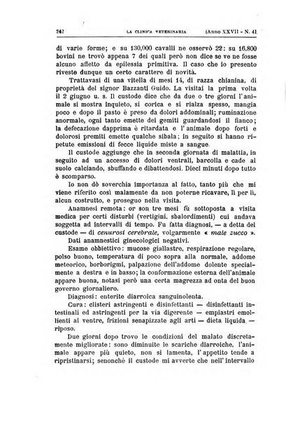 La clinica veterinaria rivista di medicina e chirurgia pratica degli animali domestici