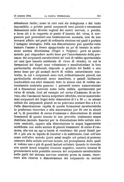 La clinica veterinaria rivista di medicina e chirurgia pratica degli animali domestici