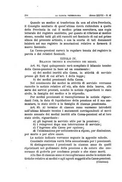 La clinica veterinaria rivista di medicina e chirurgia pratica degli animali domestici