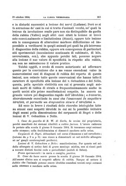 La clinica veterinaria rivista di medicina e chirurgia pratica degli animali domestici