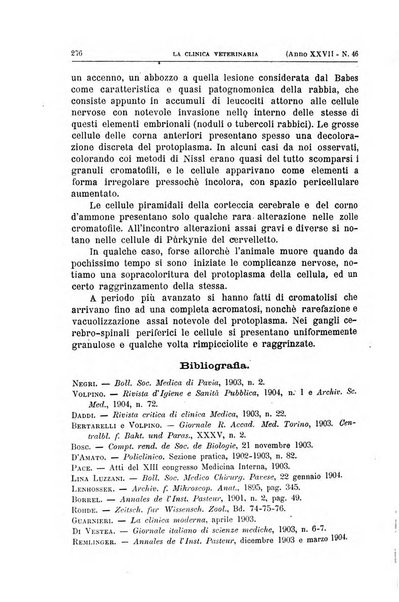 La clinica veterinaria rivista di medicina e chirurgia pratica degli animali domestici