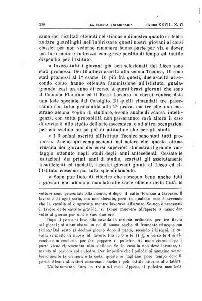 La clinica veterinaria rivista di medicina e chirurgia pratica degli animali domestici