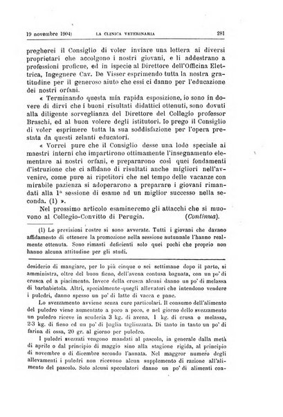 La clinica veterinaria rivista di medicina e chirurgia pratica degli animali domestici