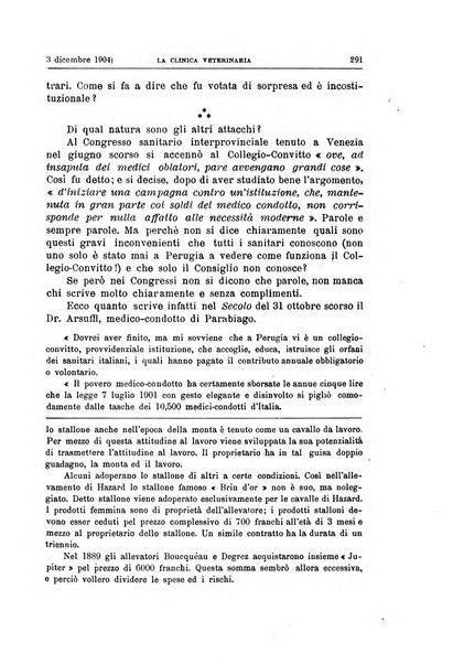 La clinica veterinaria rivista di medicina e chirurgia pratica degli animali domestici